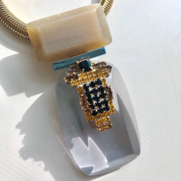 SOLD! Marni Jeweled Pendant Necklace - Picture 6 of 8